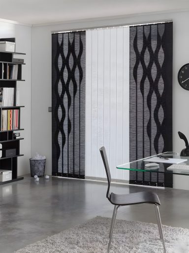 Cortina lama vertical ondulada